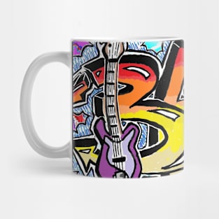 Bass Guitar Rock Art 1 by LowEndGraphics 1 Mug